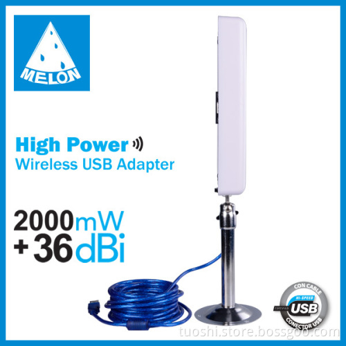 High power 2000mW Outdoor wifi usb adapter Melon N9 support soft AP hotspot share